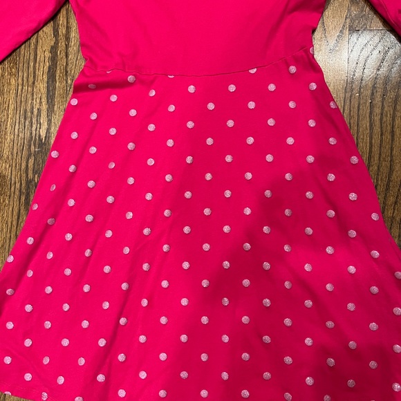 Old Navy Red Glitter Polka Dot Girls Dress Sz XXL 16 - Picture 2 of 3